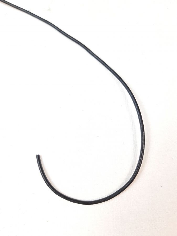 5m diâmetro do cordão de couro redondo 2mm preto