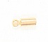 Appr&ecirc;ts bijoux: 2 embouts dor&eacute;s cordon rond 2mm