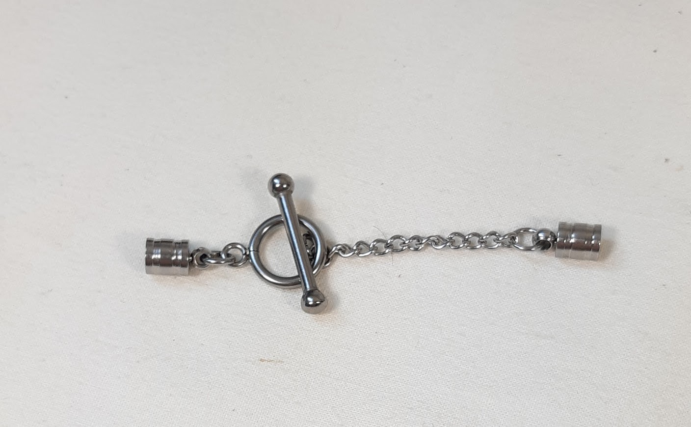 Appr&ecirc;ts bijoux: fermoir T m&eacute;tal avec embouts