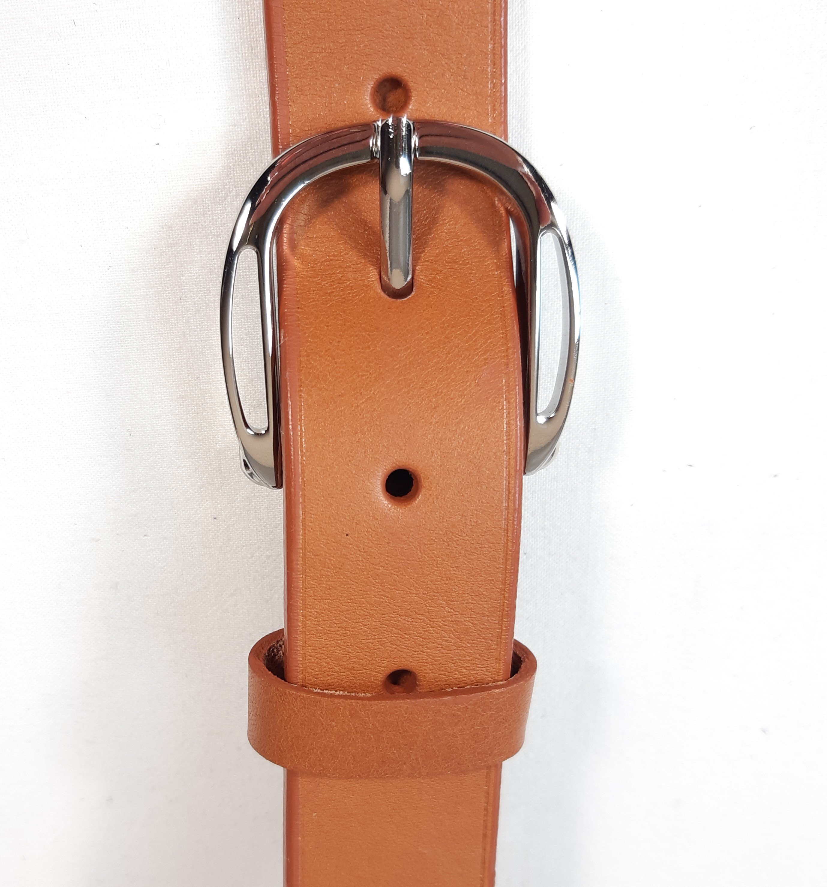 Ceinture cuir coloris havane