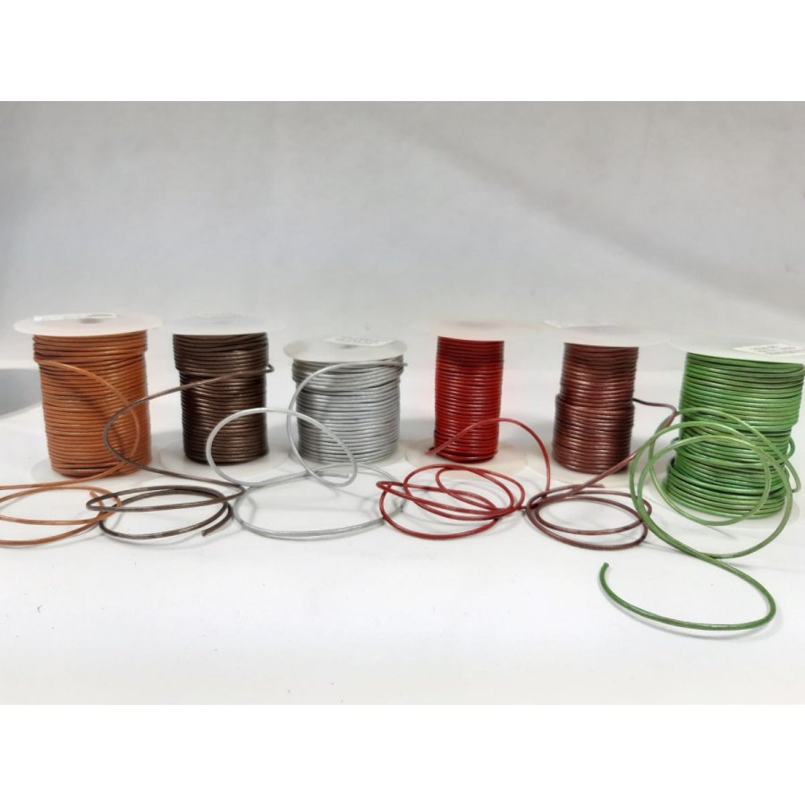 5 m Cowhide cords diâmetro 2mm