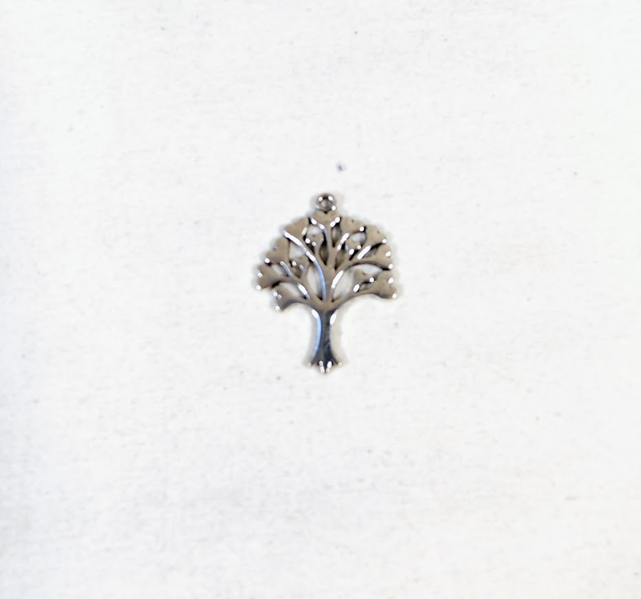Lot de 2 breloques m&eacute;tal " arbre de vie"