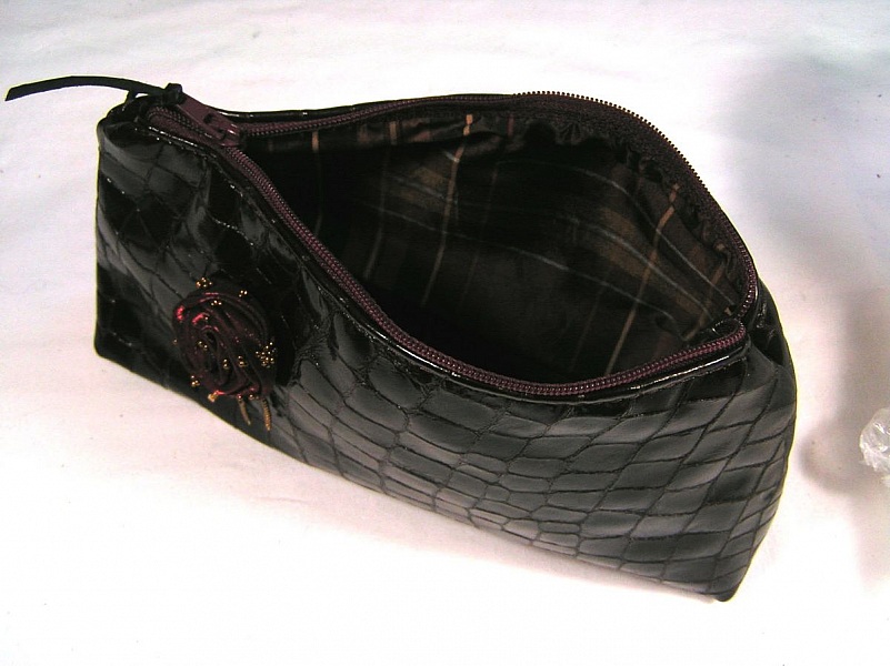 Mala de maquilhagem, cor de borgonha