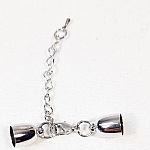 Appr&ecirc;t bijoux: fermoir mousqueton avec embouts cloches