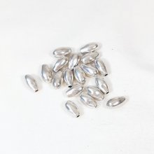 Lot embouts de cordon forme larme coloris argent